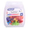 BAZIC PUSH PINS JUMBO ASST COLOR 25 PCS