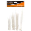 KINGMAN CABLE TIE 100PCS ASST SIZE WHITE