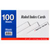 BAZIC INDEX CARD RULED WHITE 5″ X 8″ 100CT