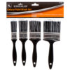 KINGMAN PAINT BRUSH SET 4PC 1″ TO 3″ W/PLASTIC HANDLE