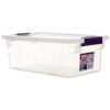 STERILITE #1751 6 QUART LATCH BOX W/ PLUM LATCHES