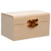 WOOD JEWELRY BOX FLAT TOP 1 CT