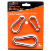 KINGMAN CARABINER SPRING LOCKING HOOK 3PC 5MM,6MM,8MM