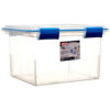 STERILITE #4304 32QT GASKET BOX CLEAR W/ BLUE HANDLES