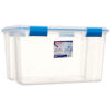 STERILITE #4304 54QT GASKET BOX CLEAR W/ BLUE HANDLES