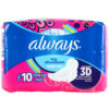 ALWAYS MAXI PADS W/WINGS 10 CT