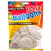 BALLOON METALLIC WHITE 12″ 10CT