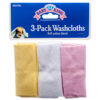 BABY WASHCLOTH 3PK ASST CLR #BK378