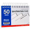 INDEX CARD 3X5″ 50CT RULED W/TOP SPIRAL #519