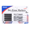 MARKER 4PC WHITE BOARD BLACK #1200