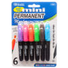 MARKER MINI PERMANENT 6PC ASST CLR #1263 #BAZIC