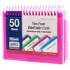 INDEX CARD 3X5 50CT VIEW POLY SPIRAL BOUND #BAZIC