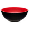 MELAMINE BOWL BLK/RED 6.5″ 180G #021636