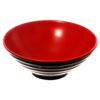 MELAMINE BOWL BLK/RED 7.5″ 175G #021637