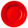 MELAMINE PLATE BLK/RED ROUND 200G #021639