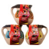 CERAMIC ENGOBE MUG W/DESIGN ASST CLRS