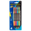 PEN GEL 4PC W/GRIP ASST INK CLR “SPYDER” #17061 #BAZIC