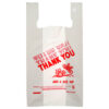 SHOPPING BAG THANKYOU/WHT HVY DUTY 280PC 12X7X22