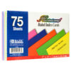 INDEX CARD RULED 3X5 75CT FLUORESCENT COLOR #BAZIC