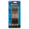 PEN 4 PC BLACK RETRACTABLE SPENCER