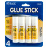 GLUE STICK 4PC WASHABLE #2042 #BAZIC