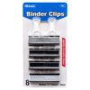 BINDER CLIPS 8PC MD BLK COLOR #261 #BAZIC