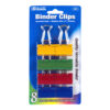 BINDER CLIPS 8PC MD ASST CLR #264 #BAZIC