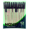 PEN BALL 12PC BLUE INK #1743 #BAZIC