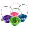 HE EASTER BAMBOO BASKET ROUND W/LACE 6″X3.5″ H:12″