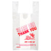 SHOPPING BAG THANK YOU/WHT 400PC 12X7X22