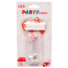 BIRTHDAY LED FLASHING CANDLE #7 ASST COLOR