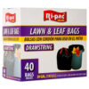 RI-PAC TRASH BAG W/DRAWSTRING LAWN & LEAF 39GAL 40CT BLK