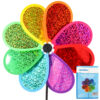 NUVALU GARDEN DECO PINWHEEL WINDMILL RAINBOW