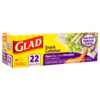 GLAD SNACK ZIPPER BAG 22CT