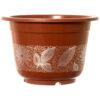 PLANTER ROUND PLASTIC W/PRINT & ASST CLRS