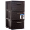 STERILITE #2630 3 DRAWER WEAVE ESPRESSO