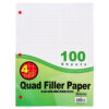 FILLER PAPER 100 CT QUAD RULED