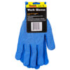 GLOVES PVC DOTTED PALM BLUE LG