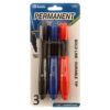 MARKER 3PC W/GRIP ASST COLOR #BAZIC