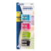 PENCIL SHARPENER 4PC SQ DOUBLE BLADE #BAZIC