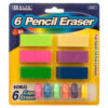 ERASER 12 PC ASSORTED NEON COLOR & DESIGN