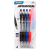 PEN 4PC RECTRACTABLE ASST COLOR #BAZIC