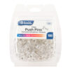 PUSH PIN 100CT CLEAR #BAZIC