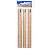 RULER 3PC WOODEN #BAZIC