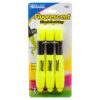 HIGHLIGHTER 3PC W/GRIP YELLOW COLOR #BAZIC