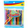 COLOR CRAYON 10CT MINI TWIST #BAZIC