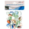 NUVALU DECORATIVE GLASS MARBLES 16OZ W/MIX SHAPES & COLORS