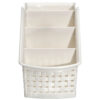 NUVALU PLASTIC ORGANIZER IVORY COLOR RATTAN 7.28″ X 3.85″ X 4.72″ #1