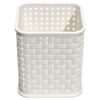 NUVALU PLASTIC BASKET IVORY COLOR RATTAN 3.93″ X 3.93″ X 4.56″ #2