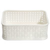 NUVALU PLASTIC BASKET IVORY COLOR RATTAN 4.01″ X 5.9″ X 2.36″ #3